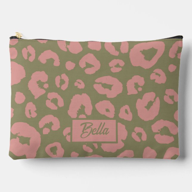 Colorful Leopard Pattern Accessory Pouch (Front)