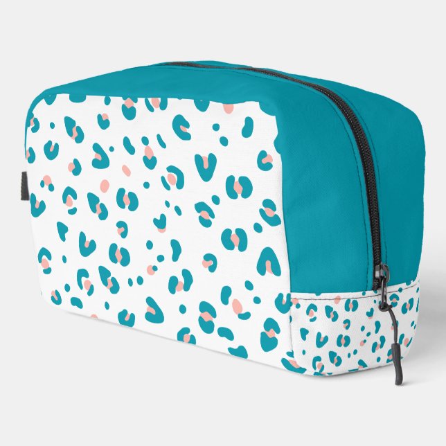 Colorful Leopard Pattern Dopp Kit (Right Corner)