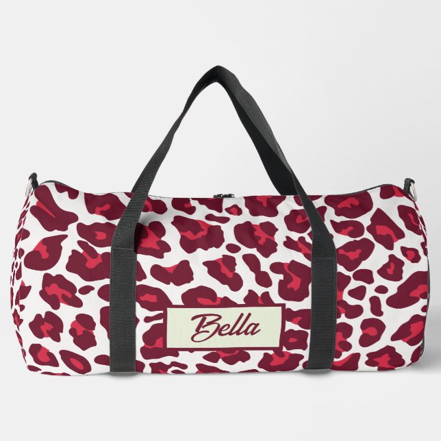 Colorful Leopard Pattern Duffle Bag (Front)