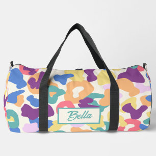 Colorful Leopard Pattern Duffle Bag