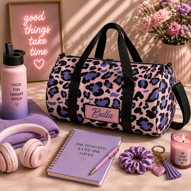 Colorful Leopard Pattern Duffle Bag (Creator Uploaded)
