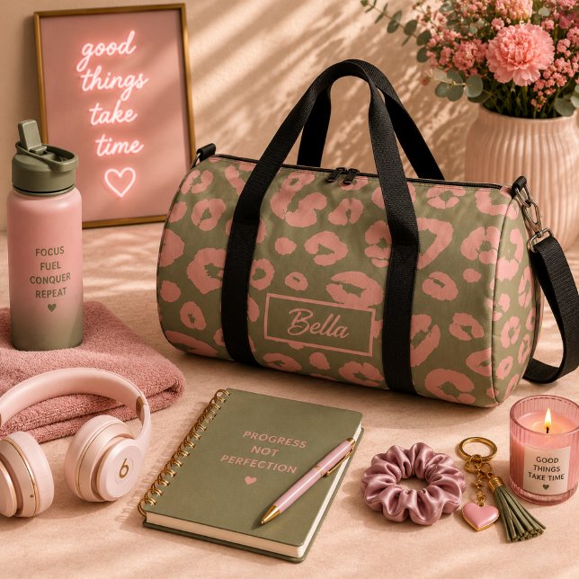 Colorful Leopard Pattern Duffle Bag (Creator Uploaded)