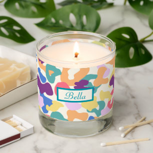 Colorful Leopard Pattern Scented Candle
