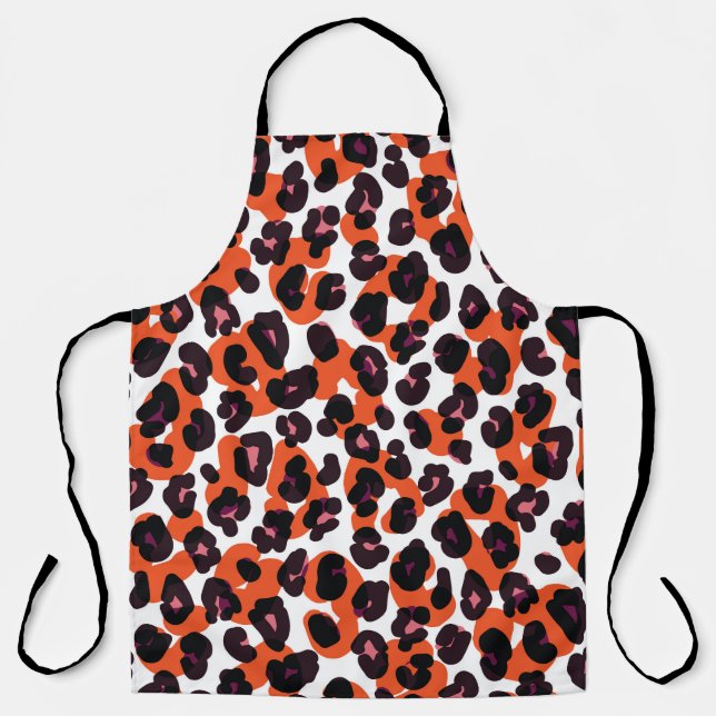 Colorful Leopard Pattern: Seamless Design. Apron (Front)