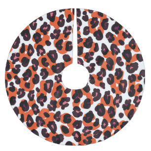 Colorful Leopard Pattern: Seamless Design. Brushed Polyester Tree Skirt