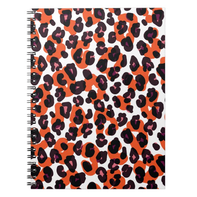 Colorful Leopard Pattern: Seamless Design. Notebook (Front)