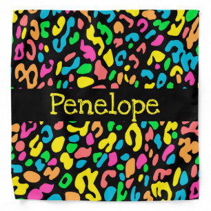 Colorful Leopard Print Bandana