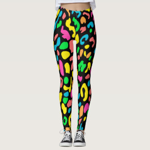 Colorful Leopard Print Leggings