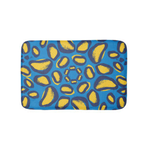 Colorful leopard print, seamless texture. bath mat