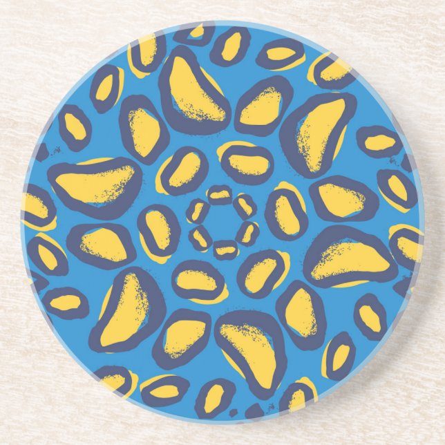 Colorful leopard print, seamless texture. coaster (Front)