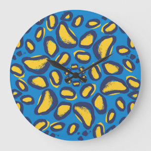 Colorful leopard print, seamless texture. large clock