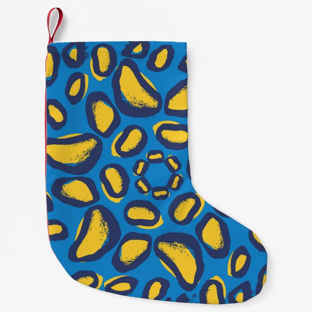 Colorful leopard print, seamless texture. small christmas stocking (Front)