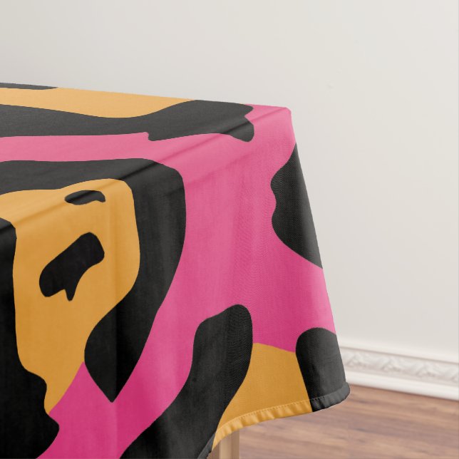 Colorful Leopard Print Tablecloth (In Situ)