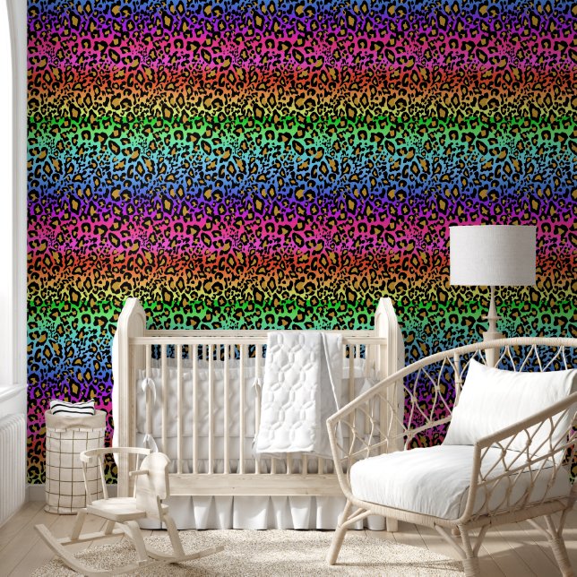Colorful Leopard Print Wallpaper (Kids)
