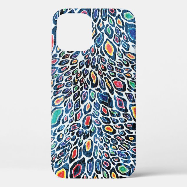 Colorful Leopard: Vibrant Texture Print Case-Mate iPhone Case (Back)