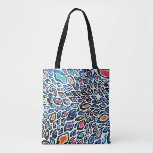 Colorful Leopard: Vibrant Texture Print Tote Bag