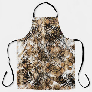 Colorful Leopard Zebra Camouflage Pattern Apron