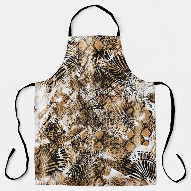 Colorful Leopard Zebra Camouflage Pattern Apron (Front)
