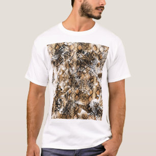 Colorful Leopard Zebra Camouflage Pattern T-Shirt