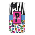 Colorful Leopard & Zebra Print Personalized
