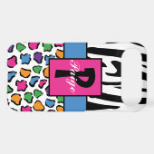 Colorful Leopard & Zebra Print Personalized Case-Mate iPhone Case (Back (Horizontal))