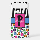 Colorful Leopard & Zebra Print Personalized Case-Mate iPhone Case (Back)