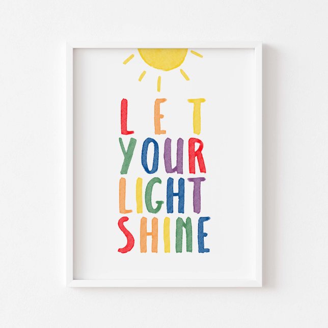 Colorful let your light shine poster (Creator Uploaded)
