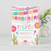 Colorful Let's Fiesta Bridal Shower Invitation (Standing Front)
