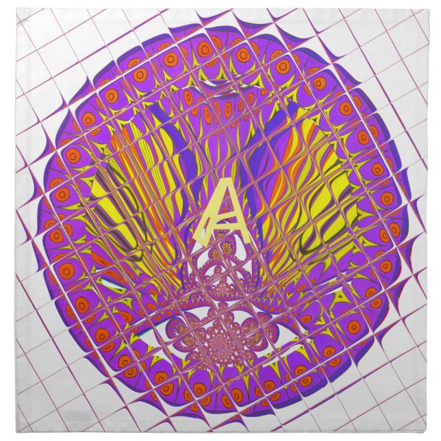 Colorful Letter A Logo Cloth Napkin (Front)