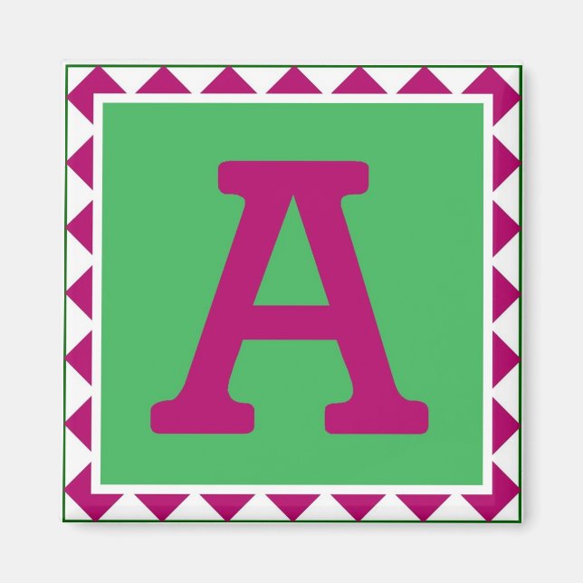 Colorful Letter 'A' - Magnet (Front)