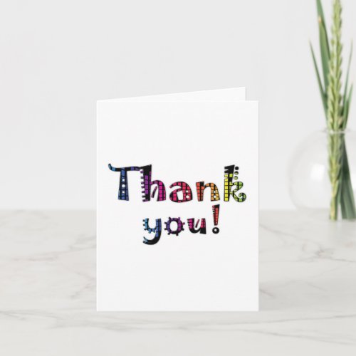 Colorful Letter Art Thank You Card