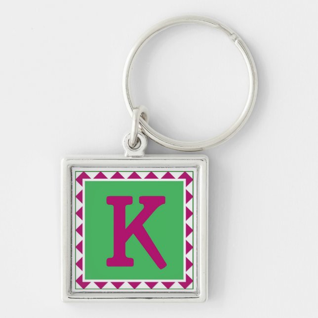 Colorful Letter 'K' - Keychain (Front)
