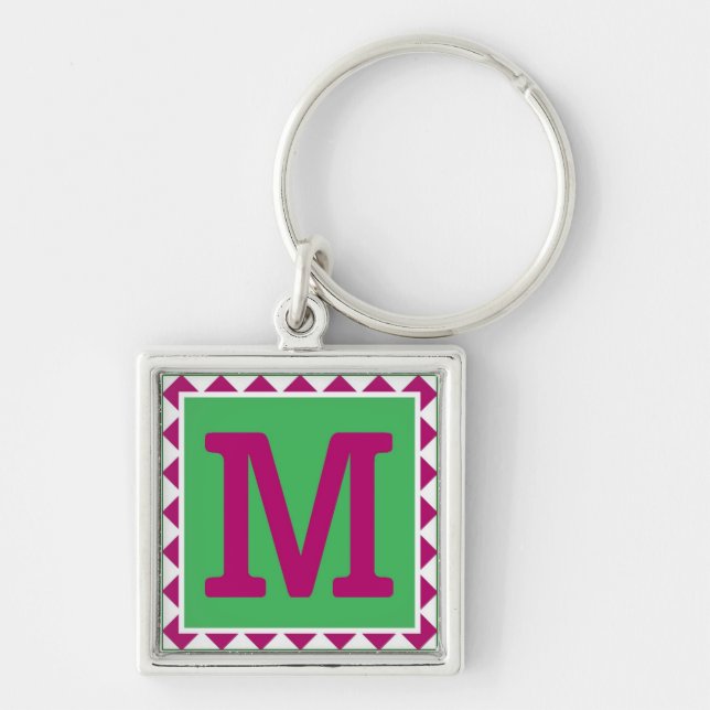 Colorful Letter 'M' - Keychain (Front)