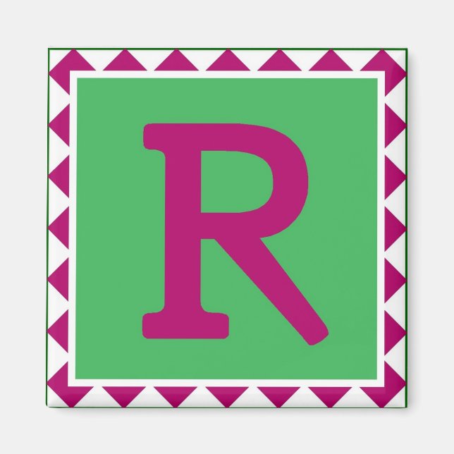 Colorful Letter 'R' - Magnet (Front)