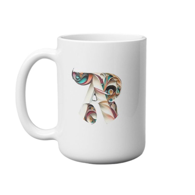 Colorful Letter R Personalized Mug (Creator Uploaded)