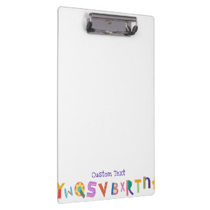 Colorful Letter Teacher Classroom  Clipboard