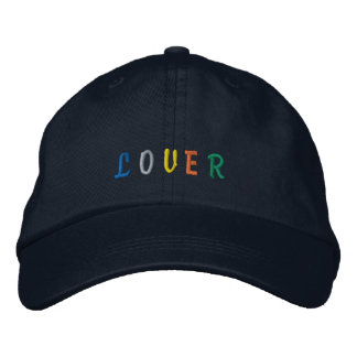 Colorful letters embroidered baseball cap