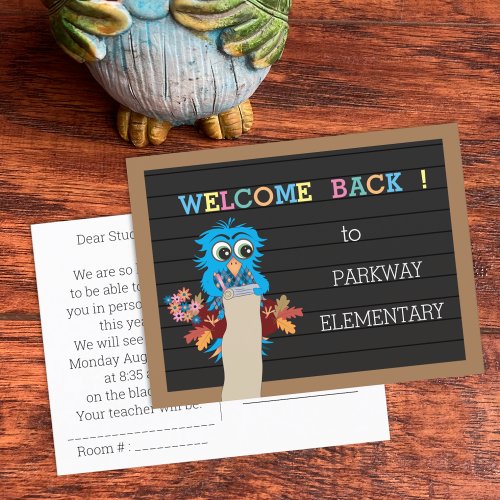 Colorful Letters Welcome Back To School Postcard