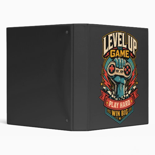 Colorful Level Up Gamer 3 Ring Binder