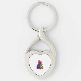Colorful LGBT Pride German Shepherd Dog Pile Keychain