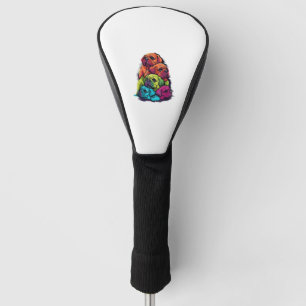 Colorful LGBT Pride Puggle Dog Pile Golf Head Cover