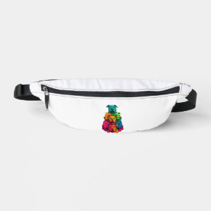 Colorful LGBT Pride Staffordshire Bull Terrier Dog Fanny Pack