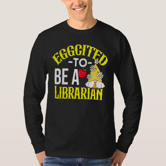 Colorful Librarian Easter Theme T-Shirt (Front)