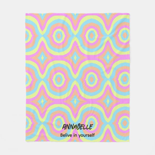 Colorful Life  Fleece Blanket (Front)