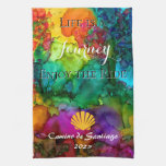 Colorful Life is a Journey Enjoy the Ride Kitchen Towel