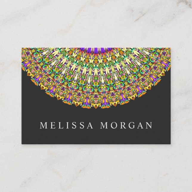 Colorful Life Mandala Business Card (Front)