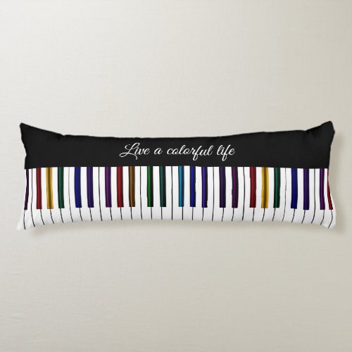 Colorful Life Music Piano Keyboard Body Pillow