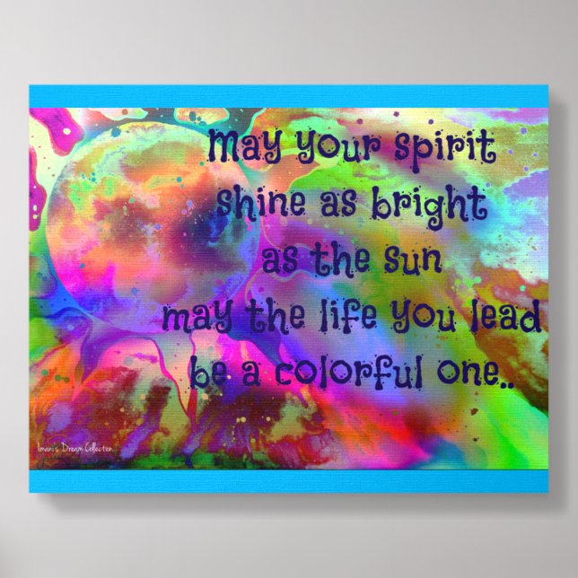 Colorful Life Poem Photo Tile (Front Set)