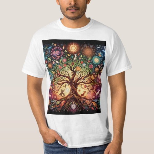 Colorful Life Tree T_Shirt