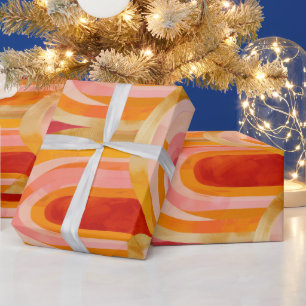 Colorful Life Whimsical Christmas Arch Shapes Wrapping Paper